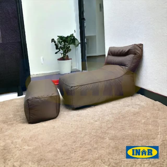 Brown Parachute Lounger with Foot Rest